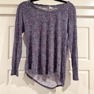 5/$25 Lucky Brand Paisley Long Sleeve Top